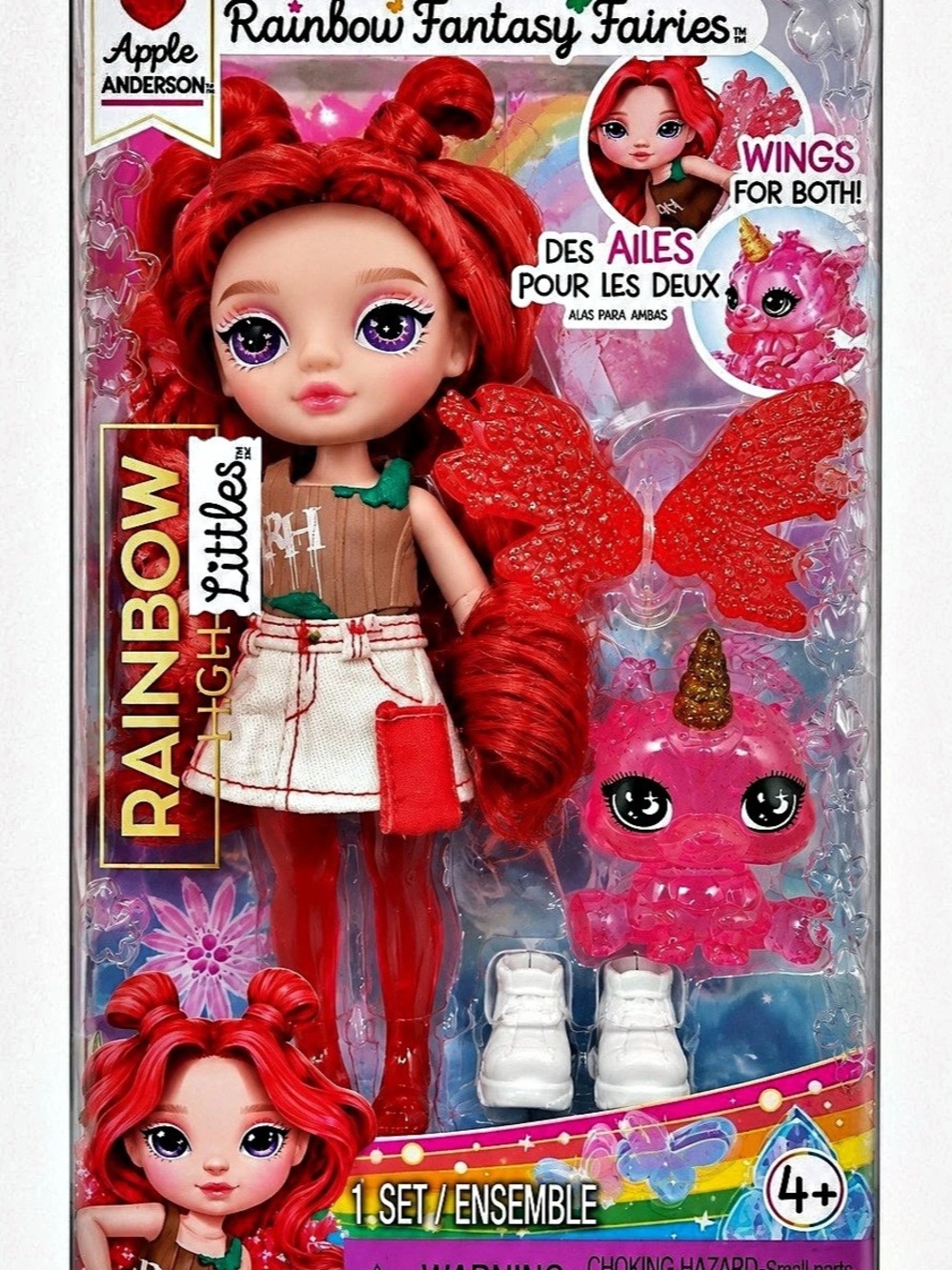 Apple Anderson Rainbow Fantasy Fairies Doll Set NWT